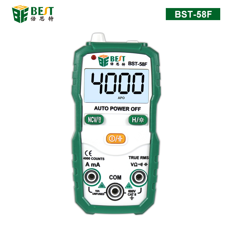 BST-58F 全自動(dòng)量程萬用表 無需撥檔智能識(shí)別數(shù)字萬用表 家用迷你電工儀表