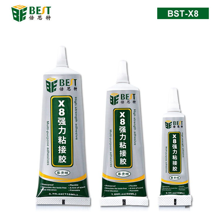 BST-X8 強(qiáng)力粘接膠 多功能軟性透明膠水(15ML/50ML/110ML)