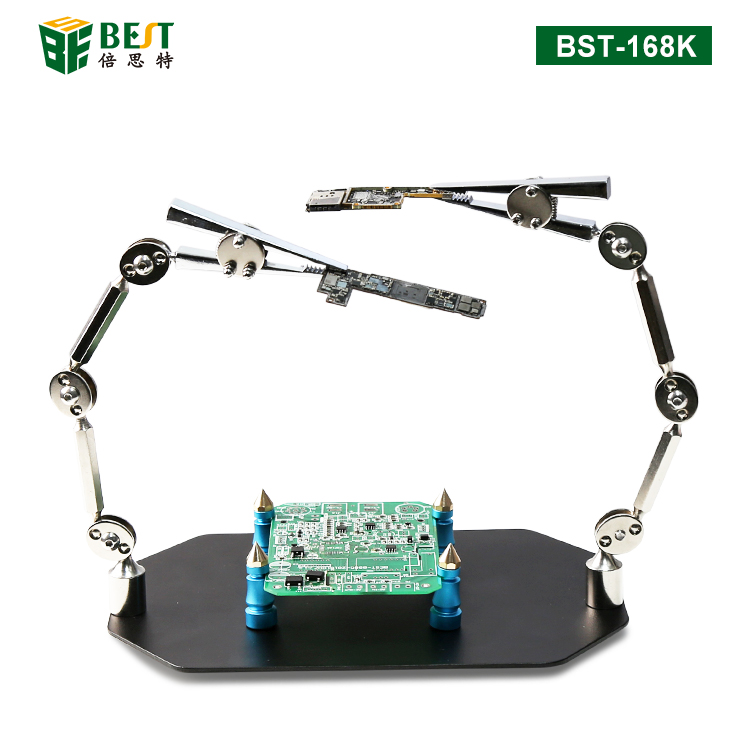 BST-168K 維修焊接臺(tái)式夾具 PCB放大鏡夾具 萬(wàn)向雙頭夾 反彈夾 萬(wàn)向雙頭夾具